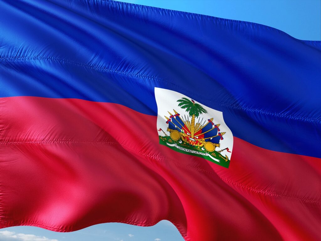 flag, haiti, caribbean, banner